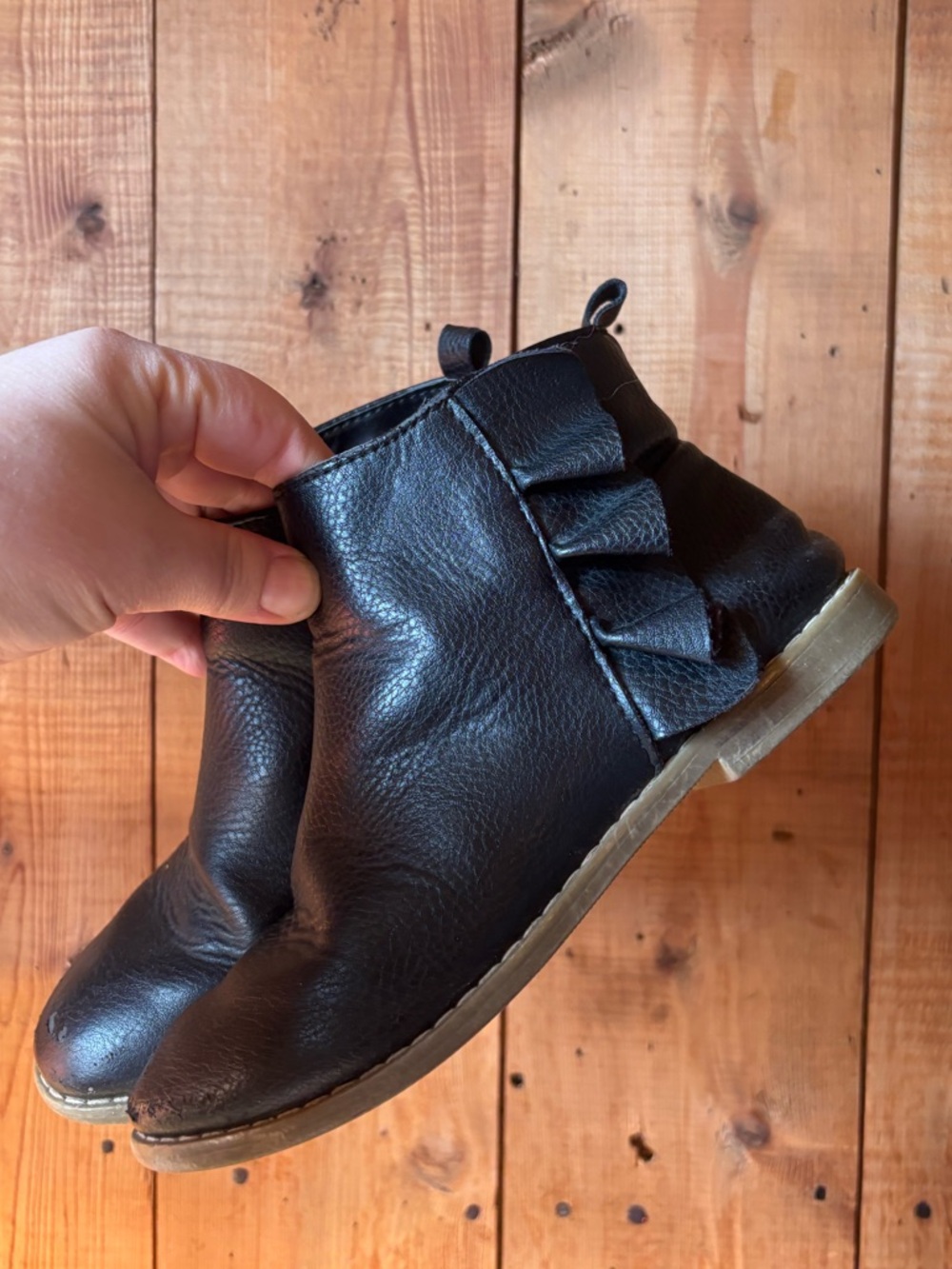Gap / Girls  Black Ruffled Ankle Boots